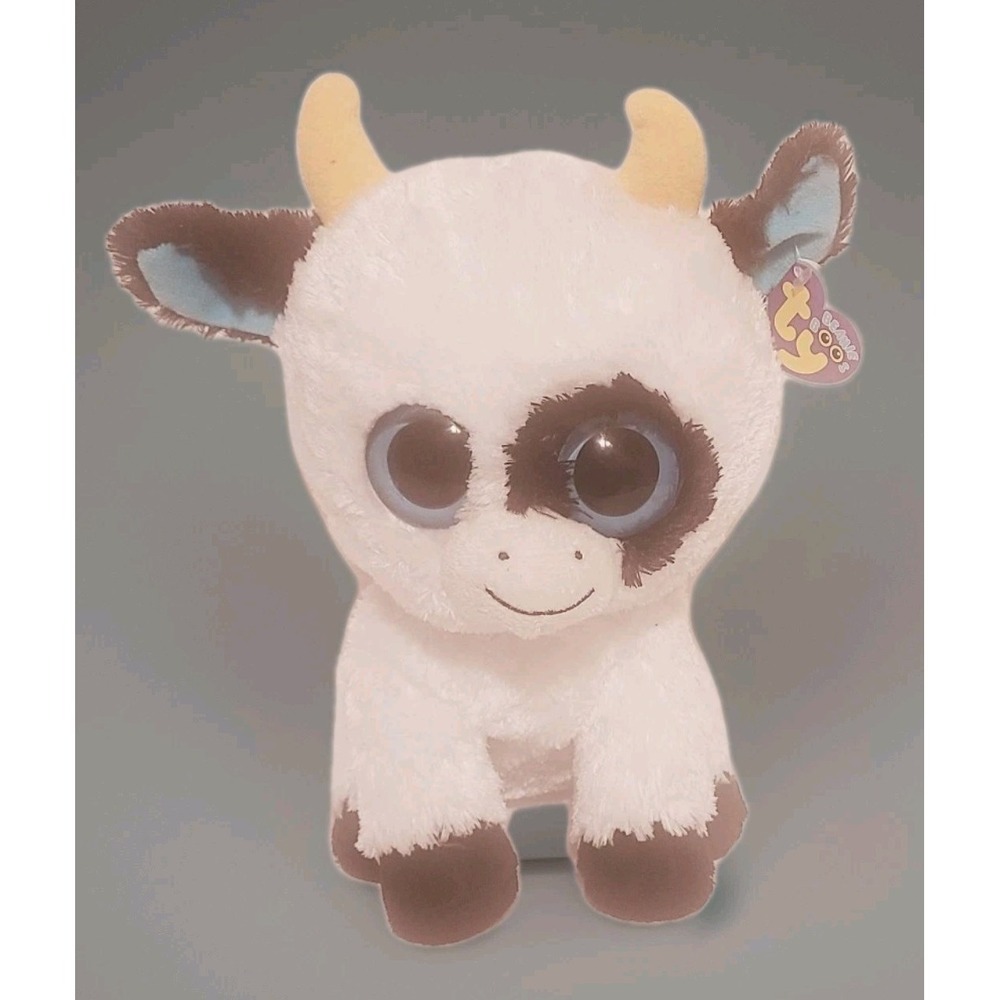 TY Beanie Boo Daisy the Cow 9" Plush New w/Tags 2011 Purple Tag Silk Retired